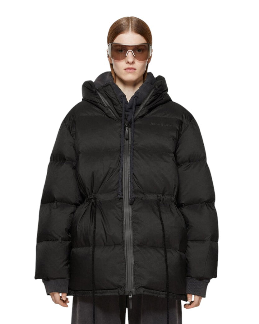 Acne Studios Hooded puffer coat Black