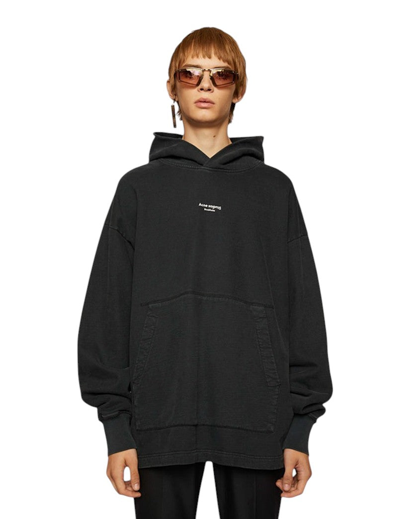 Acne Studios Franklin Reverse Logo Hoody Black