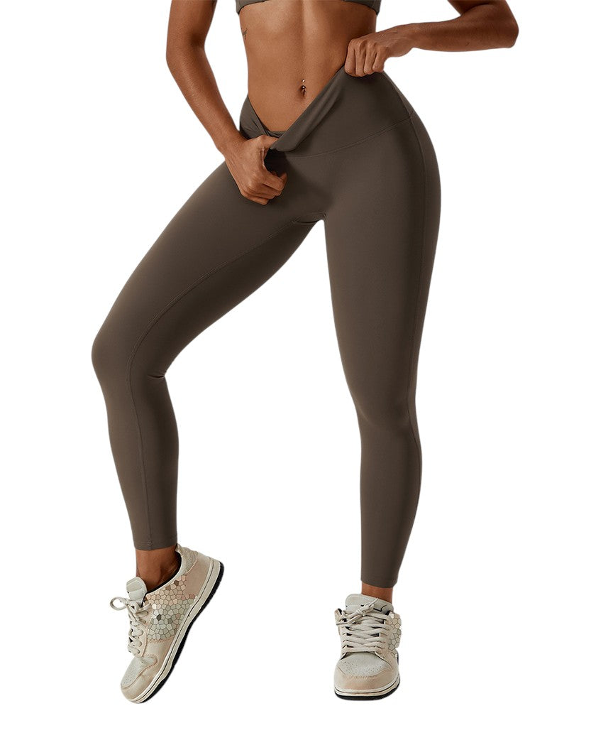 Alo Yoga Stretching High Waist Leggings Brown 82611-BN
