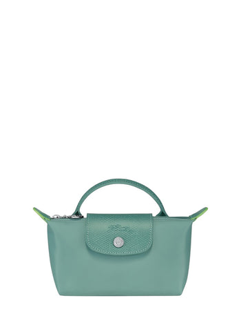 Longchamp Le Pliage Green Pouch With Handle Lagoon