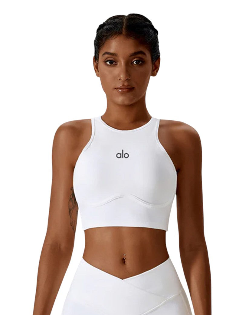 Alo Yoga Fitness Top White 833341-WT