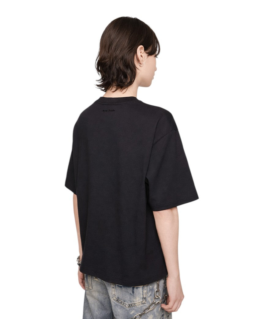 Acne Studios Heart Printed T-Shirt Black
