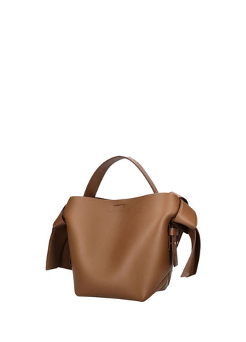 Acne Studios Musubi Small leather shoulder bag Brown