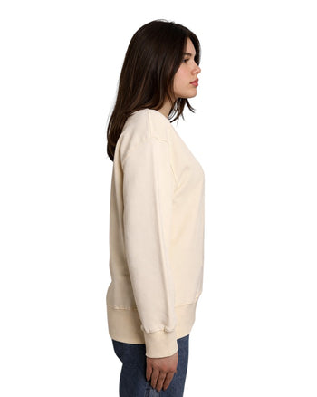 Acne Studios Face Patch Crewneck Sweatshirt Cream