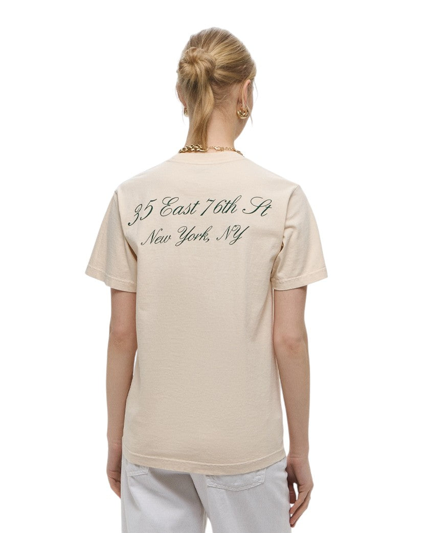 Sporty & Rich The Carlyle Souvenir T-Shirt Cream