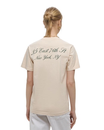 Sporty & Rich The Carlyle Souvenir T-Shirt Cream