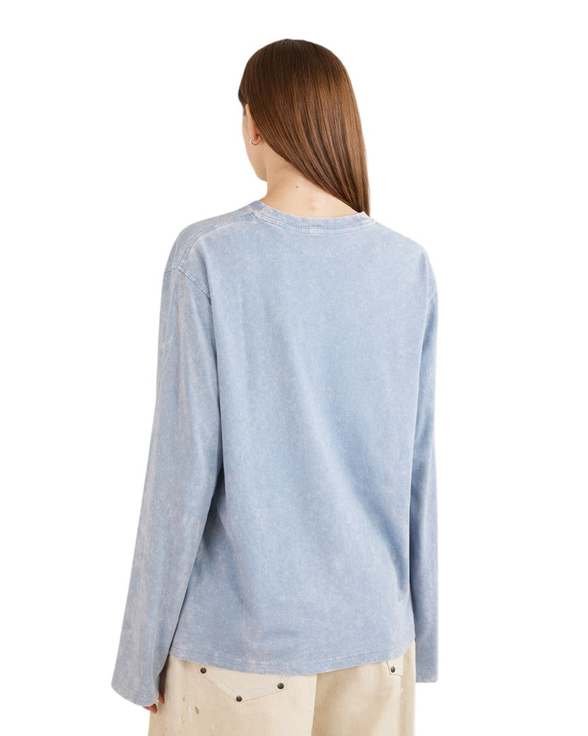 Acne Studios Relaxed Fit Graphic Long Sleeve Dirty Blue