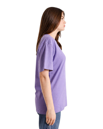 Acne Studios T-Shirt With Ellison Face Patch Purple
