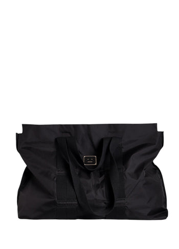 Acne Studios Arvid Plaque Face Tote Bag Black