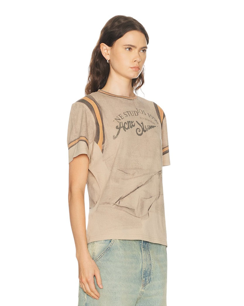 Acne Studios Graphic T-Shirt Sand Beige
