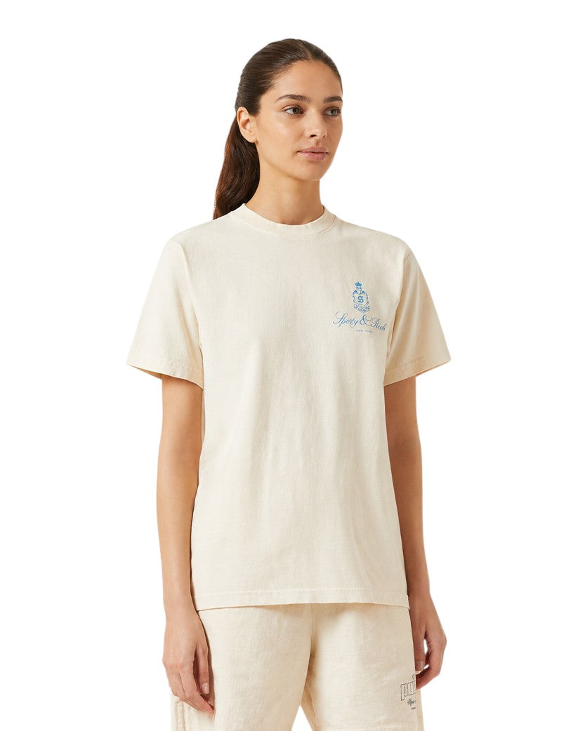 Sporty & Rich Vendome T-Shirt Cream/Ocean