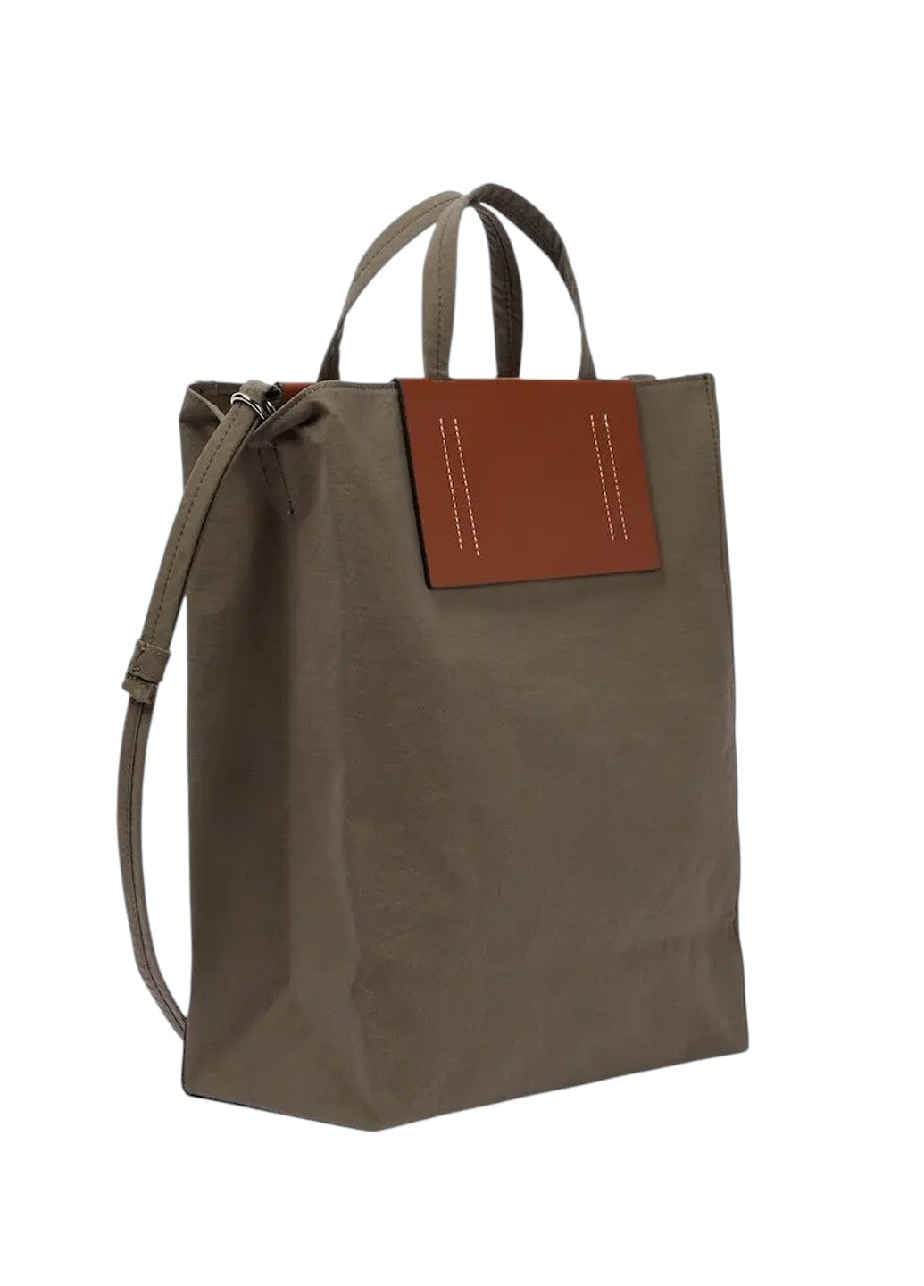 Acne Studios Baker Out medium canvas and printed leather tote Brown