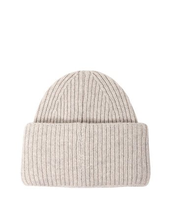 Acne Studios Rib knit beanie hat light grey