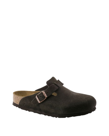 Birkenstock Boston Soft Footbed Suede Leather Mocha