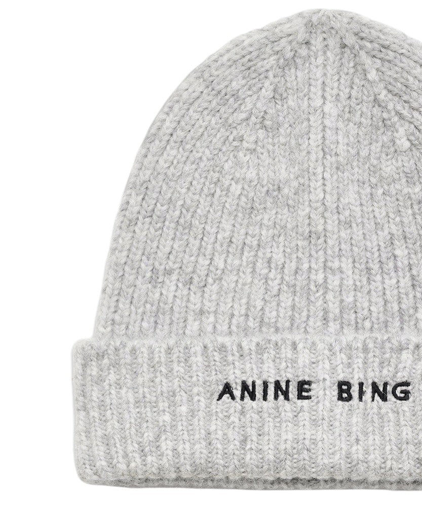 Anine Bing Elia Beanie Light Heather Grey