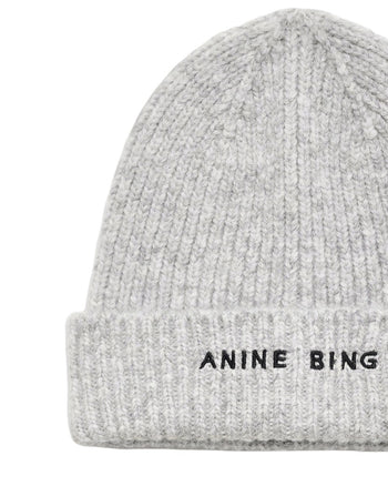 Anine Bing Elia Beanie Light Heather Grey