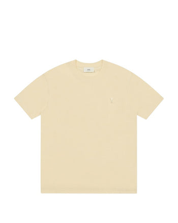 AMI Paris Ami De Coeur Tonal Small Heart T-Shirt Yellow