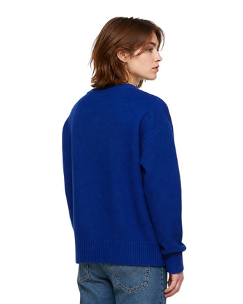 AMI Paris Ami De Coeur Oversize Sweater Blue