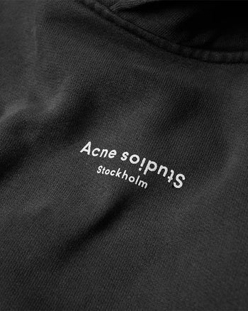 Acne Studios Franklin Reverse Logo Hoody Black