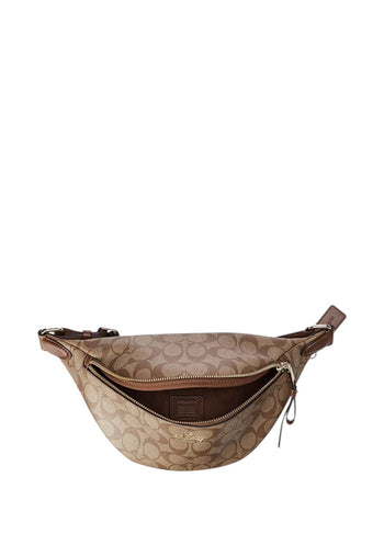 Coach Signature Belt Bag Fanny Pack Khaki Saddle