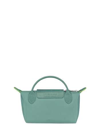 Longchamp Le Pliage Green Pouch With Handle Lagoon