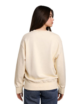 Acne Studios Face Patch Crewneck Sweatshirt Cream