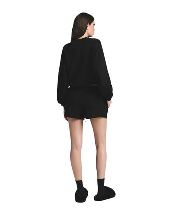 Skims Cotton Fleece Classic Sweatshirt Black
