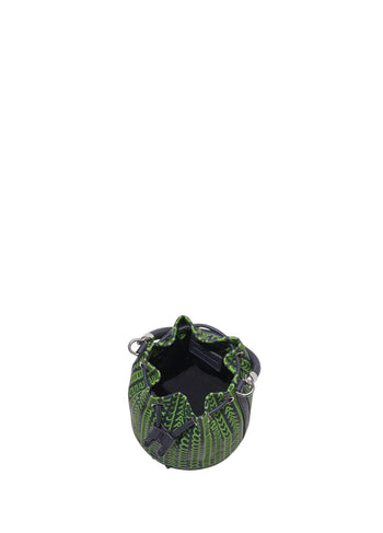 Marc Jacobs The Monogram Leather Micro Bucket Bag Green