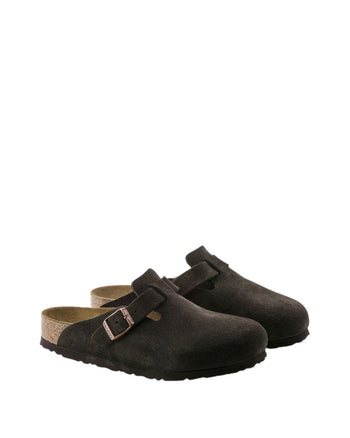 Birkenstock Boston Soft Footbed Suede Leather Mocha