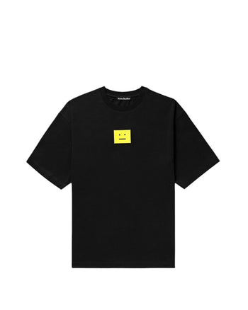 Acne Studios Face Stretch-Cotton T-Shirt Black