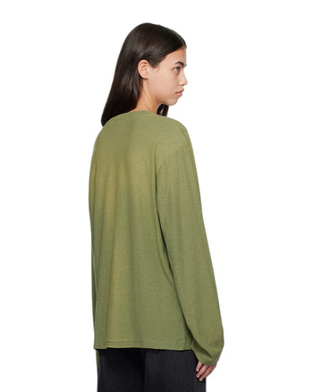 Acne Studios Stamp Logo Long Sleeve Olive Green