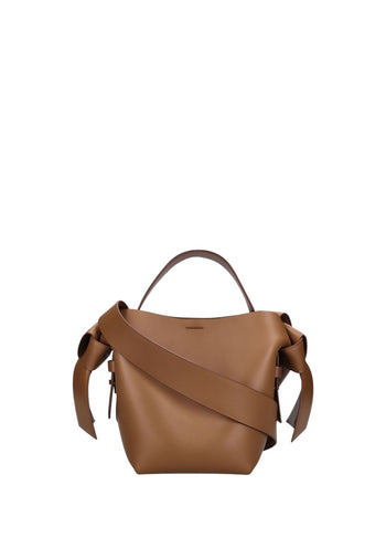 Acne Studios Musubi Small leather shoulder bag Brown