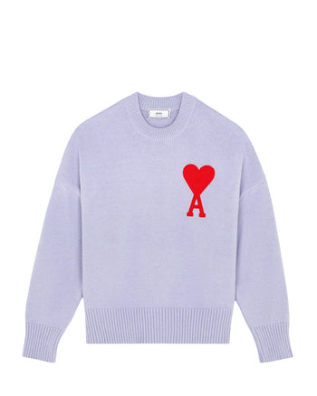 AMI Paris Ami De Coeur Oversize Sweater Lilac