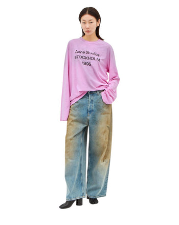 Acne Studios Stamp Logo Long Sleeve Candy Pink