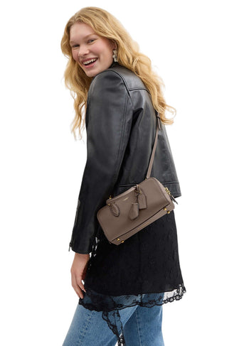 Coach Bowery Satchel 22 Dark Stone