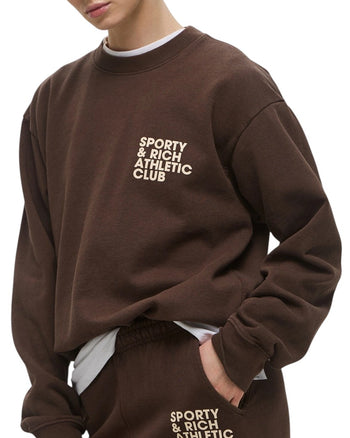 Sporty & Rich Exercise Often Crewneck Brown