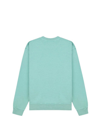 Sporty & Rich Emblem Crewneck Aquamarine/White
