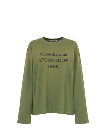 Acne Studios Stamp Logo Long Sleeve Olive Green