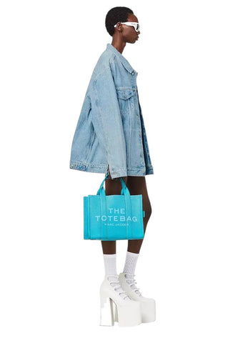 Marc Jacobs Leather Small Tote Bag Spring Blue