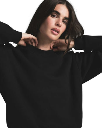 Skims Cotton Fleece Classic Sweatshirt Black