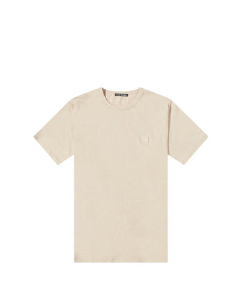 Acne Studios T-Shirt With Ellison Face Patch Beige