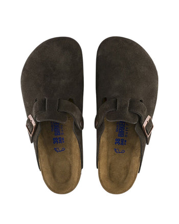 Birkenstock Boston Soft Footbed Suede Leather Mocha