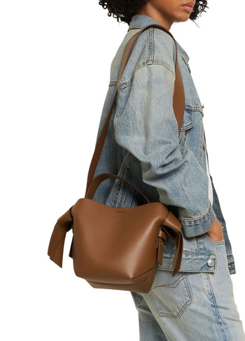Acne Studios Musubi Small leather shoulder bag Brown