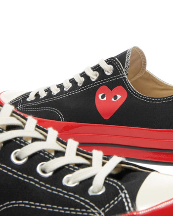 Converse x Comme Des Garcons Play Low Top Sneakers Black/Red Low