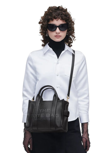 Marc Jacobs Leather Mini Tote Bag Black