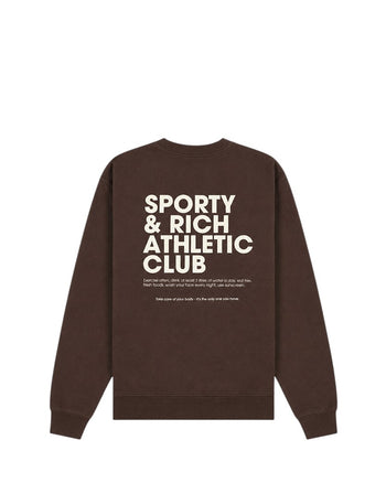 Sporty & Rich Exercise Often Crewneck Brown