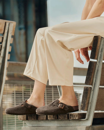 Birkenstock Boston Soft Footbed Suede Leather Mocha