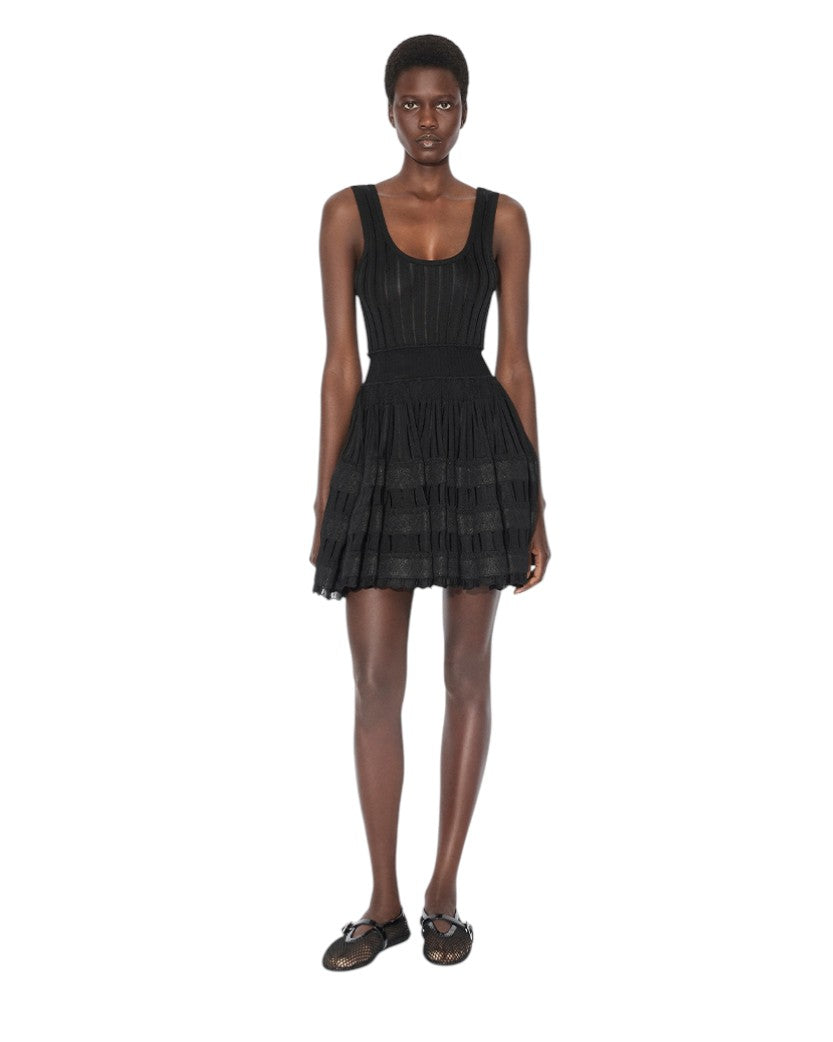 ALAIA Shiny Crinoline Dress Black