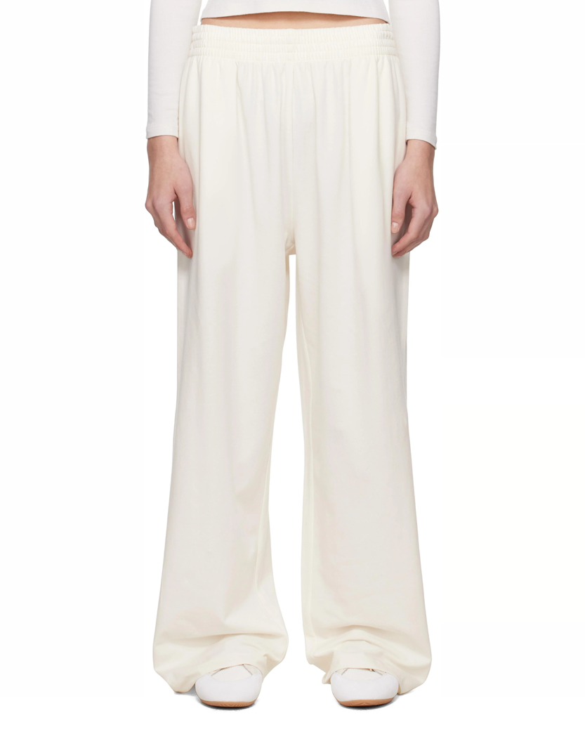 Skims Cotton Jersey Wide Leg Pant White