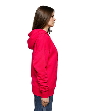 Isabel Marant Étoile Mansel flocked-logo hoodie Neon Pink